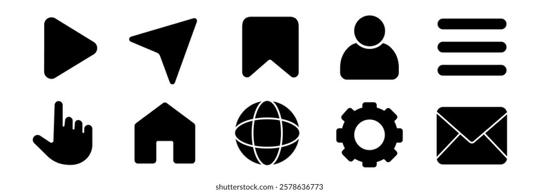 Interface icon set. Interface icons