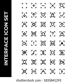 interface icon set include square,plus,minus,cross,search,download,upload,hearth,lock,check,user,setting,block,secure,airplane,star,message,house,help,unlock,cloud,caution,time,picture,message