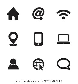 Interface Icon Set pictogram Style isolated, easy to change color and size