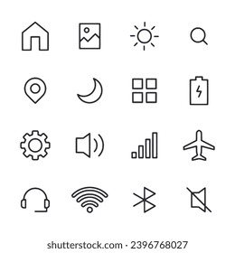 Interface icon set vector illustration