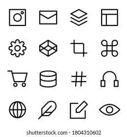 INTERFACE ICON SET & WEB LINE ICON SET [Editable stroke. 48×48 Pixel Perfect. (Recommendations - Full Size 240 x 240 / Stroke 2px)]