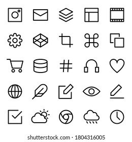INTERFACE ICON SET & WEB LINE ICON SET [Editable stroke. 48×48 Pixel Perfect. (Recommendations - Full Size 300 x 300 / Stroke 2px)]