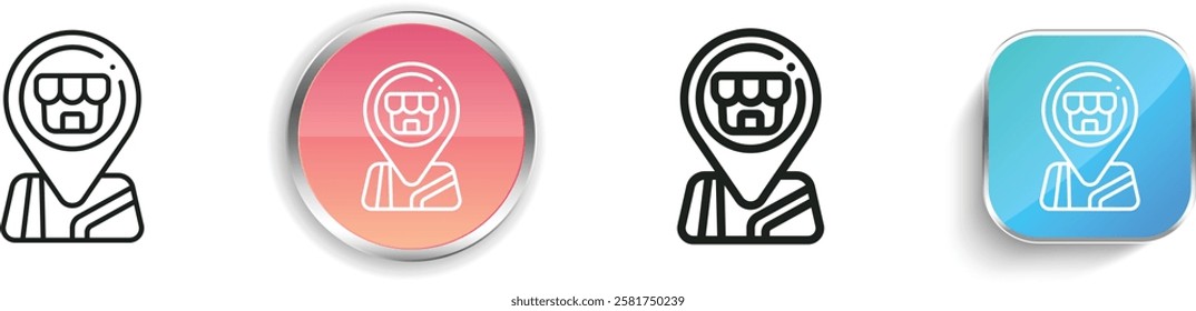 interface icon. Thin Linear, Regular and Button Style Design Isolated On White Background