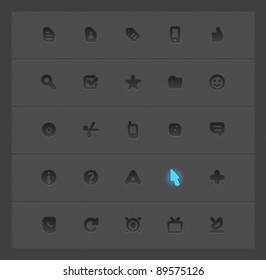 Interface icons for computer programs and web-design. Vector illustration.