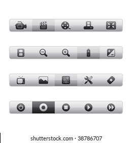 Interface Icons - Film Equipment Gray. Editable Vector File in Adobe Illustrator EPS 8.