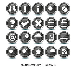 Interface Icons Isolated on White 