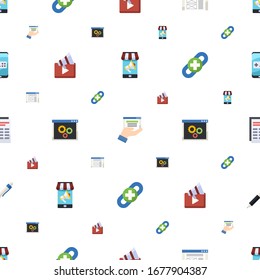 interface icons pattern seamless. Included editable flat Mobile marketing, web services, wireframe, Video marketing, back end, link building icons. interface icons for web and mobile.