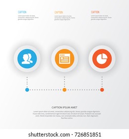 Interface Icons Set. Collection Of Pie Chart, People, Web And Other Elements. Also Includes Symbols Such As Page, Chart, Pie.
