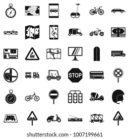 Interface icons set. Simple style of 36 interface vector icons for web isolated on white background