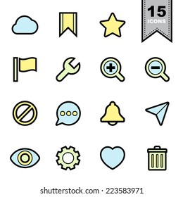 Interface icons set.Illustration eps 10