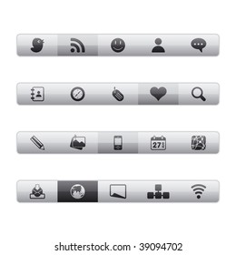 Interface Icons - Social Media. Editable Vector File in Adobe Illustrator EPS 8.