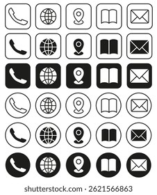 Interface icons. User interface icon set. Main interface icons. EPS 10.