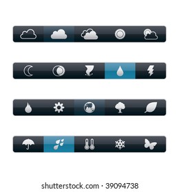 Interface Icons - Weather and Climate. Editable Vector File in Adobe Illustrator EPS 8.
