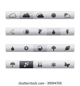 Interface Icons - Weather and Climate Set.Editable Vector File in Adobe Illustrator EPS 8.
