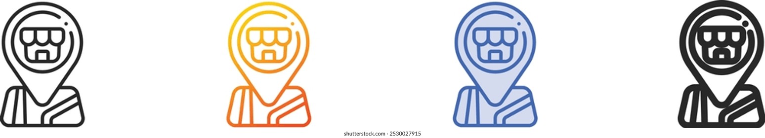 interface icon.Thin Linear, Gradient, Blue Stroke and bold Style Design Isolated On White Background