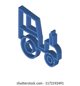Interface isometric left top view 3D icon