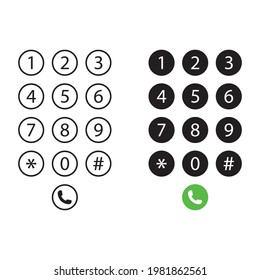 Interface keypad icon for apps and web sites