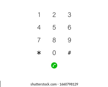 Interface keypad, numbers icon. Vector illustration, flat design.