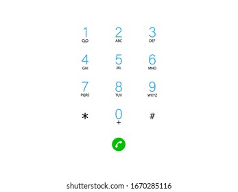 Interface keypad, numbers icon. Vector illustration, flat design.