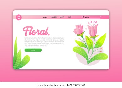 Interface Landing Page oder Web-Design Vorlagen für Beauty, Spa, Wellness, Naturprodukte, Kosmetik, Körperpflege. eigennützige Vektorillustration-Illustrationskonzepte für die Website- und mobile Website-Entwicklung.