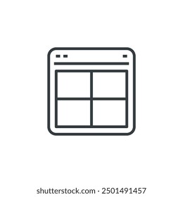 Interface Layout icon, vector illustration