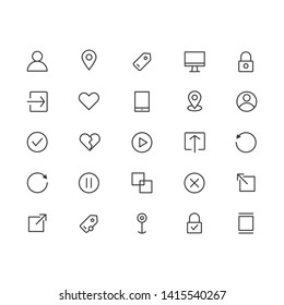 Interface line icon sets. Ready to use for website mobile app presentation and any other projects. 
Suitable for any user interface and user experience