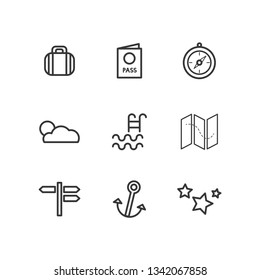 Interface linear icons set - Vector