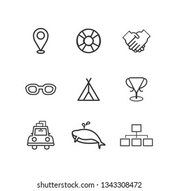 Interface linear icons set - Vector