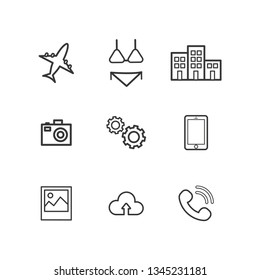 Interface linear icons set - Vector