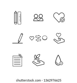 Interface linear icons set - Vector