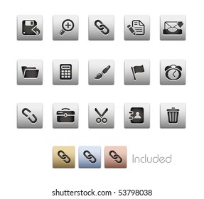 Interface // Metallic Series - It includes 4 color versions for each icon in a different layer.
