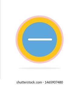 Interface, Minus, User Abstract Circle Background Flat color Icon. Vector Icon Template background