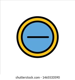 Interface, Minus, User  Flat Color Icon. Vector icon banner Template. Vector Icon Template background