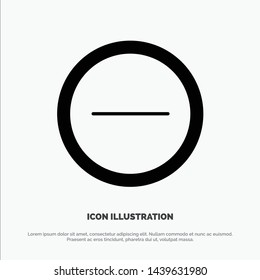 Interface, Minus, User solid Glyph Icon vector