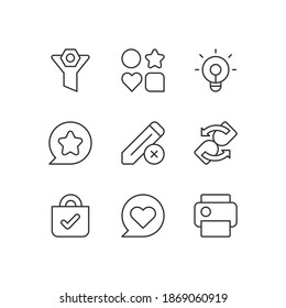 Interface for mobile application pixel perfect linear icons set. Blocking different data. Edit blocked. Customizable thin line contour symbols. Isolated vector outline illustrations. Editable stroke