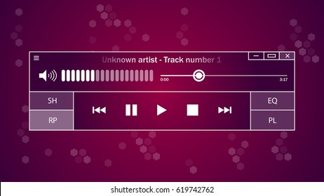 The interface of the music player