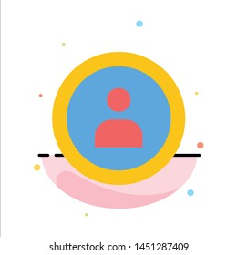 Interface, Navigation, User Abstract Flat Color Icon Template