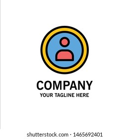 Interface, Navigation, User Business Logo Template. Flat Color. Vector Icon Template background