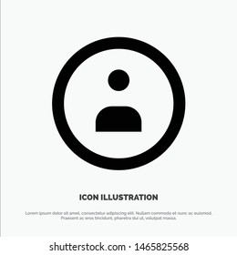 Interface, Navigation, User solid Glyph Icon vector. Vector Icon Template background