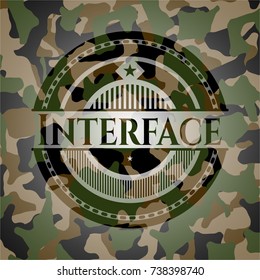 Interface on camo texture