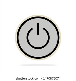 Interface, On, Power, Ui, User Abstract Circle Background Flat color Icon. Vector Icon Template background