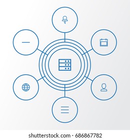Interface Outline Icons Set. Collection Of User, List, Pin And Other Elements. Also Includes Symbols Such As Remove, Client, Schedule.