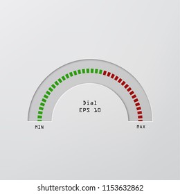 interface panel, electronic indicator, dial, speedometer, vector graphics