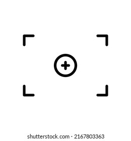 Interface Photo Video Camera Icon. Vector sign in simple style isolated on white background. Original size 64x64 pixels.