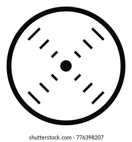 Interface radar icon. Simple illustration of interface radar vector icon for web