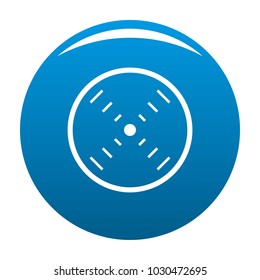Interface radar icon vector blue circle isolated on white background 