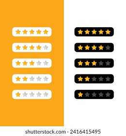 vector de diseño de estrellas de clasificación de interfaz 