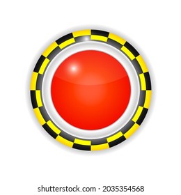 interface red buttons on and off vector illustration