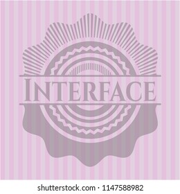 Interface retro style pink emblem