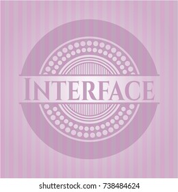 Interface retro style pink emblem